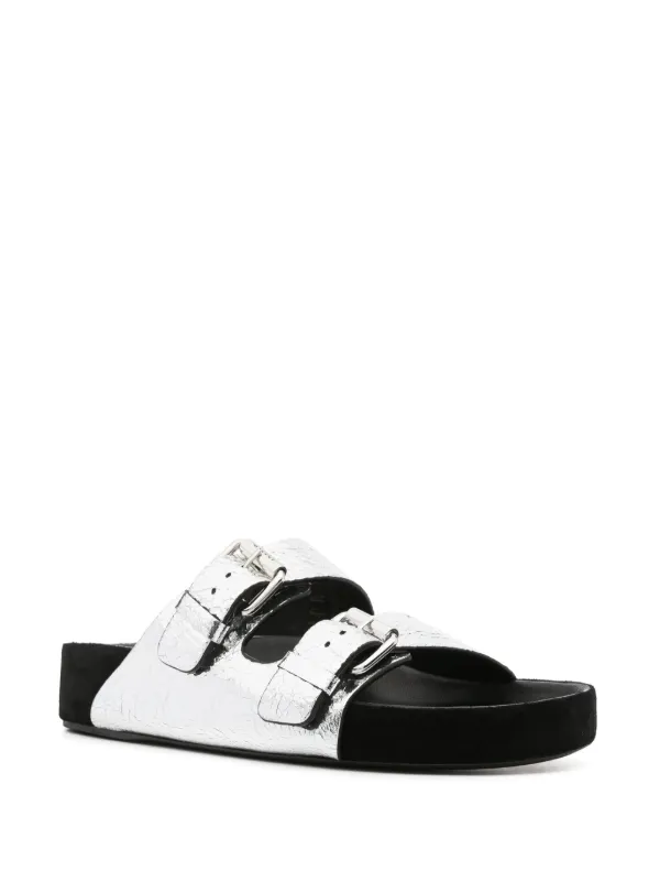 サンダル・ミュール Isabel Marant Lennyo Flat Shoes Lennyo Sandals Woman black | ISABEL MARANT Official online store