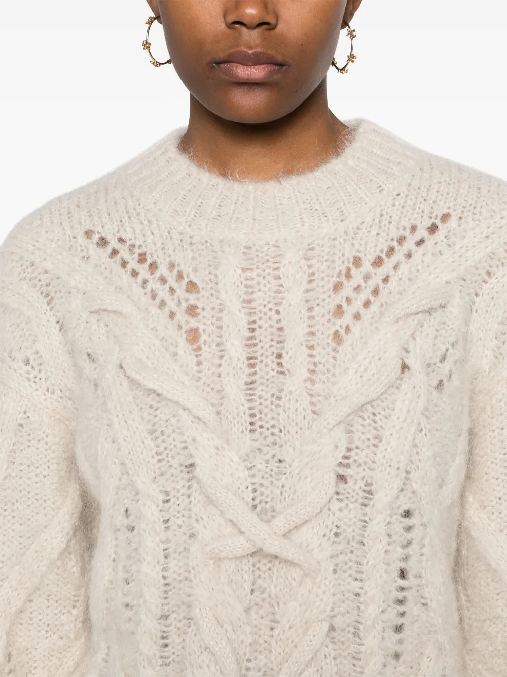 Isabel Marant Eline Chunky Jumper In Neutrals