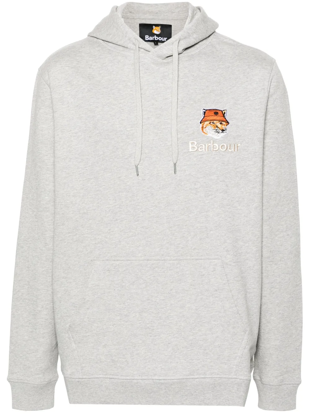 BARBOUR X MAISON KITSUNÉ FOX HEAD COTTON HOODIE