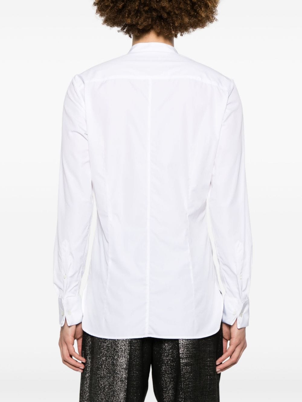 Shop Dries Van Noten Cotton Tuxedo Shirt In White