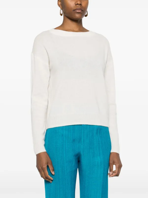 Boat neck cashmere jumper hot sale