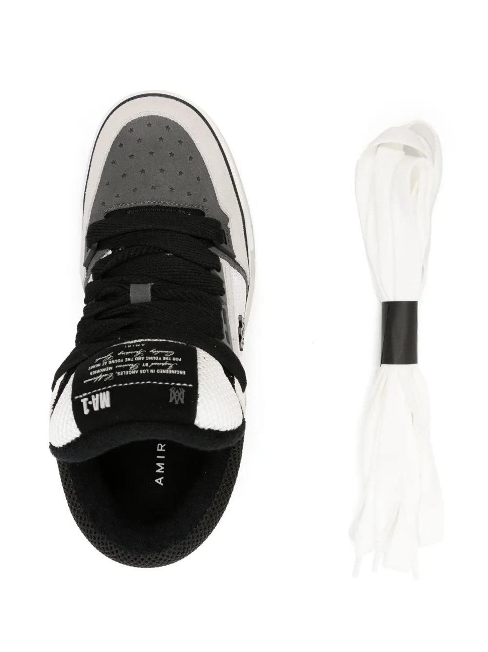 Amiri Logo Patch Low-cut Skate Shoes In White