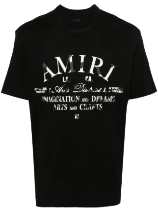 爆売り！ AMIRI logo-print Cotton T-shirt | Black | FARFETCH トップス