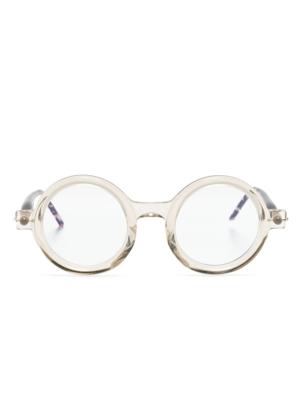 Kuboraum Mask P1 Round-frame Glasses In Brown
