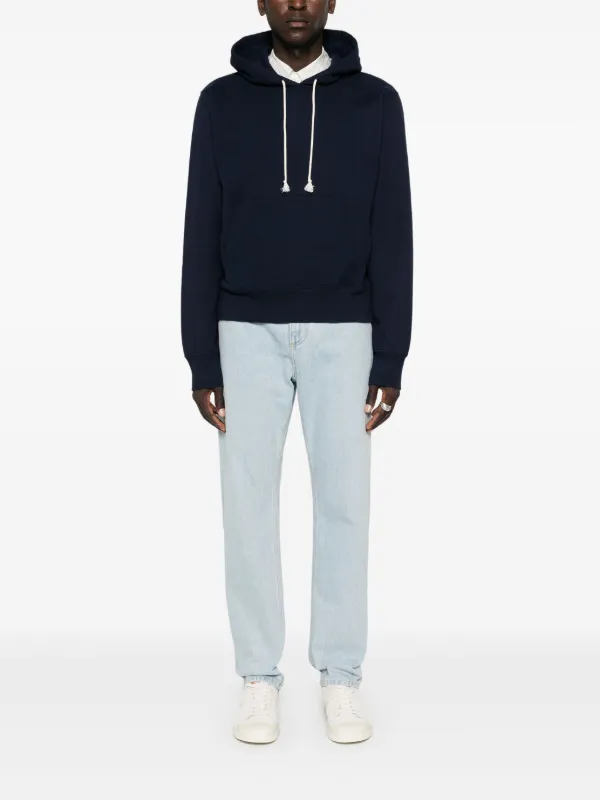 パーカー・フーディ Saint Laurent SS24 CASSANDRE HOODIE (778464 Y36SW4140) Saint Laurent Cassandre-embroidered Cotton Hoodie | Blue