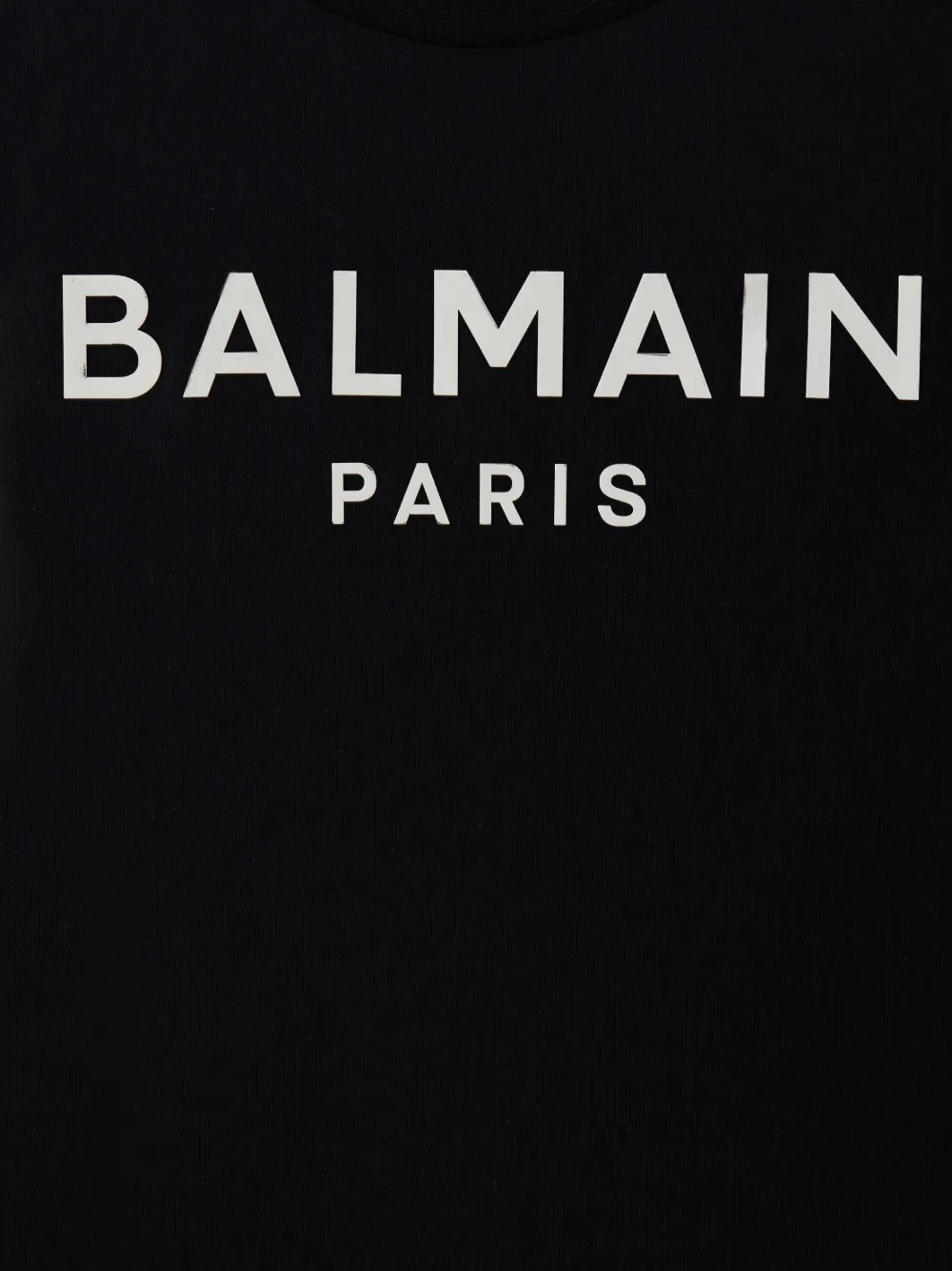 Shop Balmain Logo-print Cotton T-shirt In Black