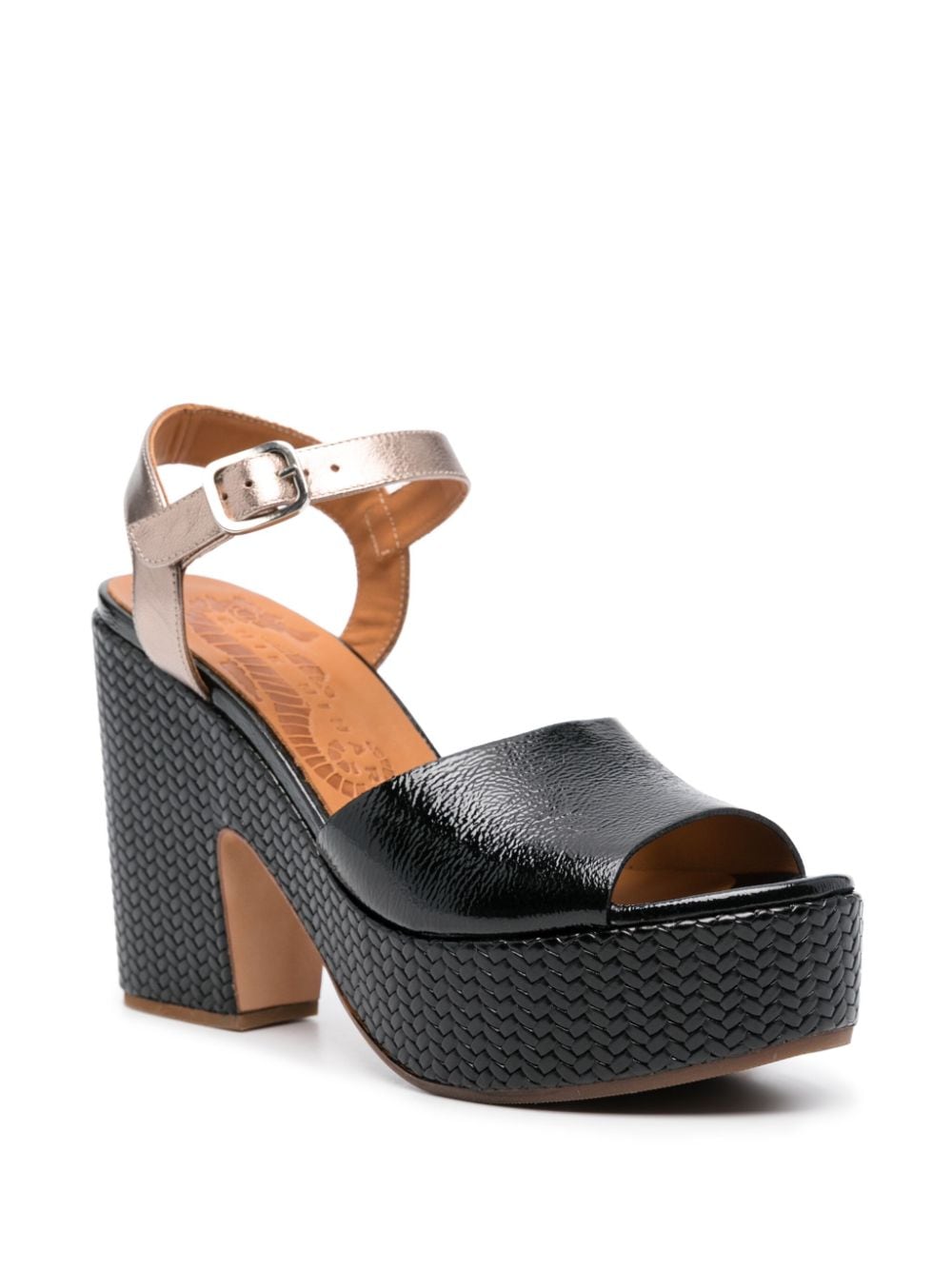 Shop Chie Mihara Jerick 115mm Leather Sandals In Black