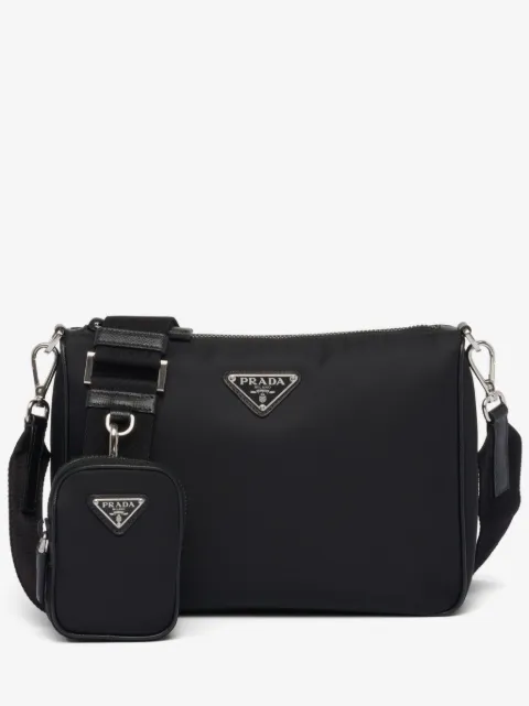 Prada Re-Nylon logo-plaque shoulder bag