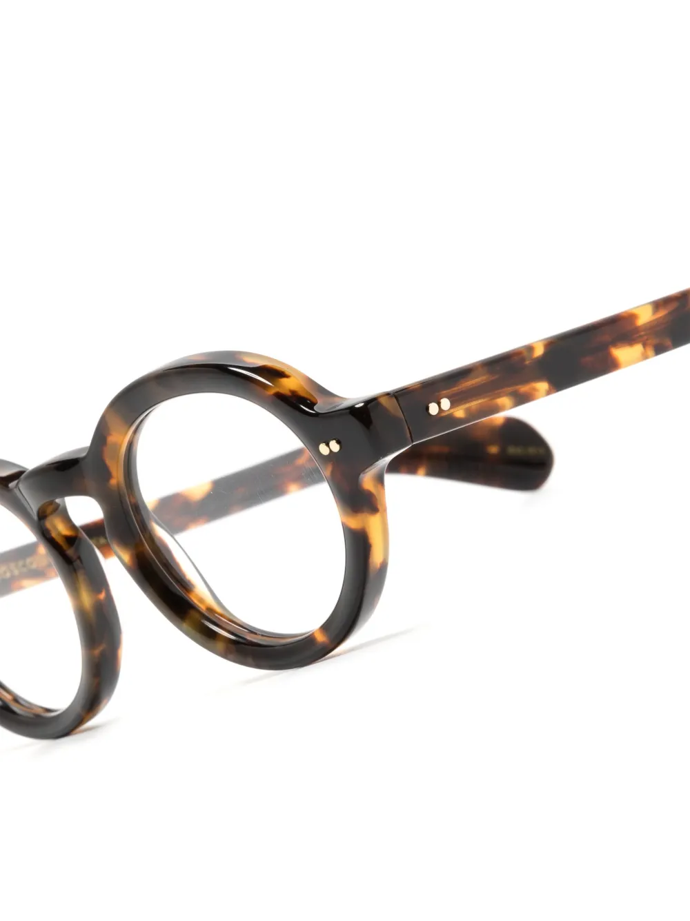 Moscot Foygel zonnebril met rond montuur Bruin
