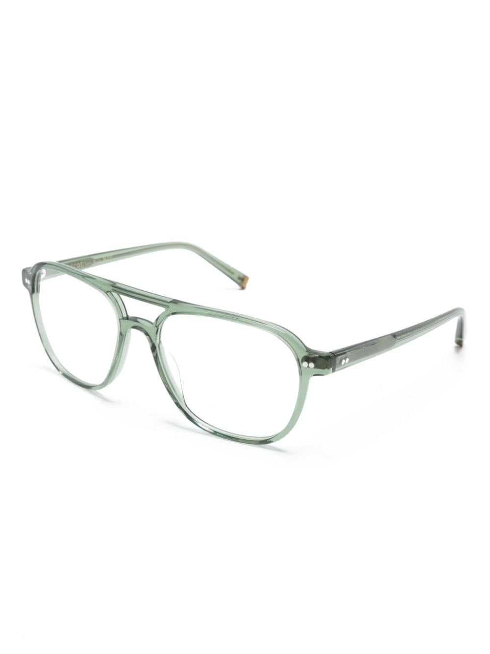 Moscot Bril met wayfarer montuur - Groen