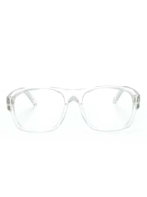 Moscot lentes con armazón cuadrada transparente