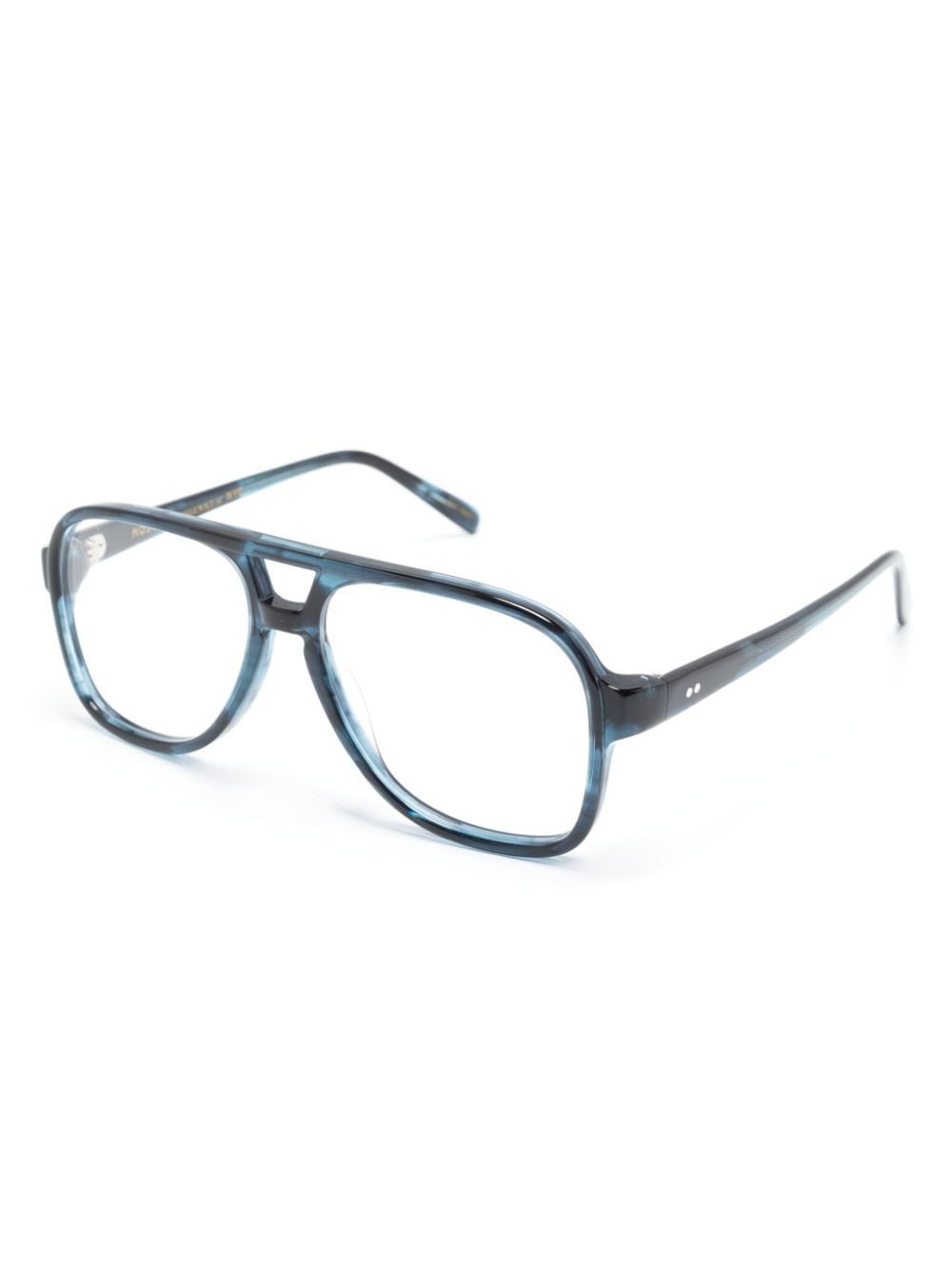 Moscot Sheister bril met piloten montuur - Blauw