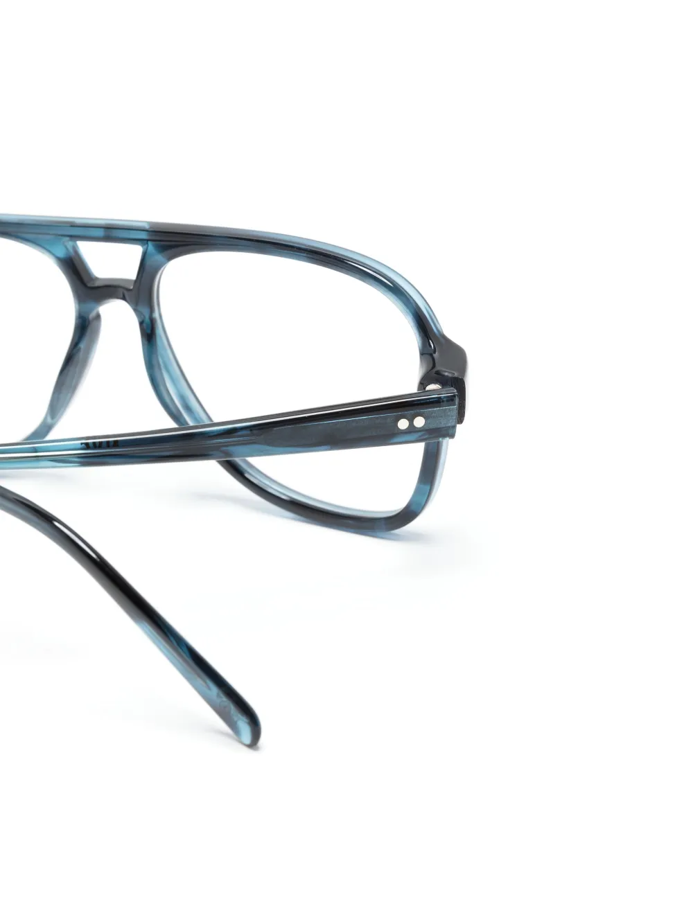 Moscot Sheister bril met piloten montuur Blauw