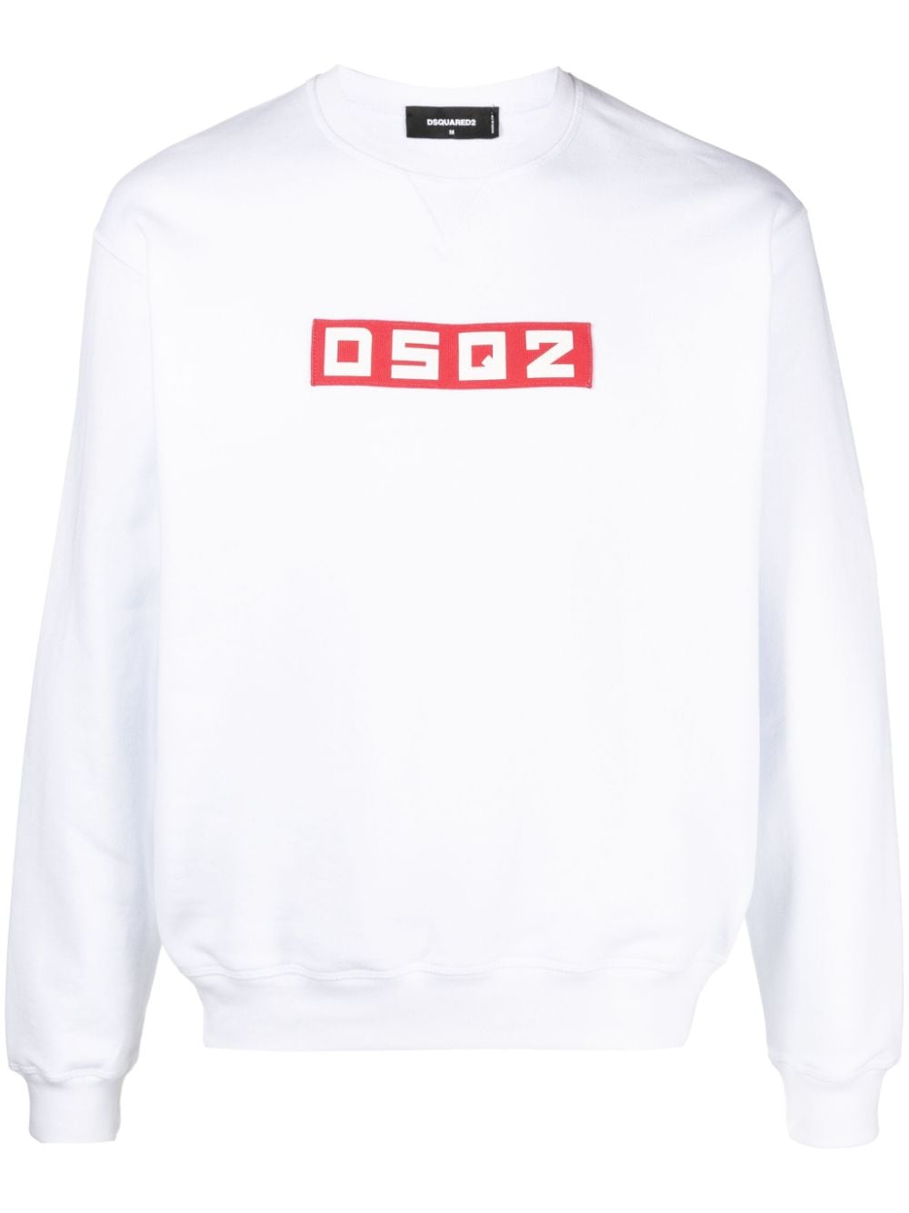 Dsquared2 Katoenen sweater met logopatch Wit