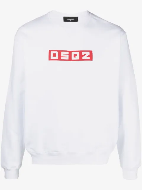 DSQUARED2 logo-appliqué cotton sweatshirt