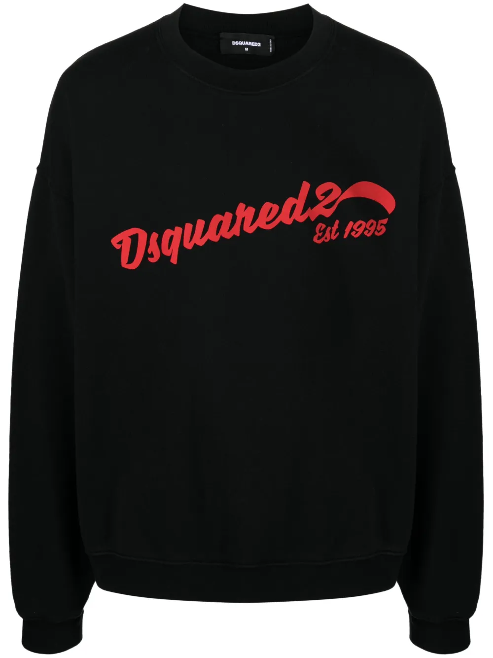 Dsquared2 Logo-print Cotton Sweatshirt In Black