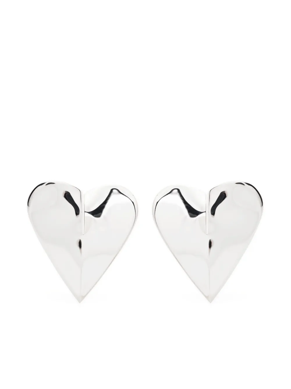 Alaïa Le Coeur polished earrings | Silver | Image 1