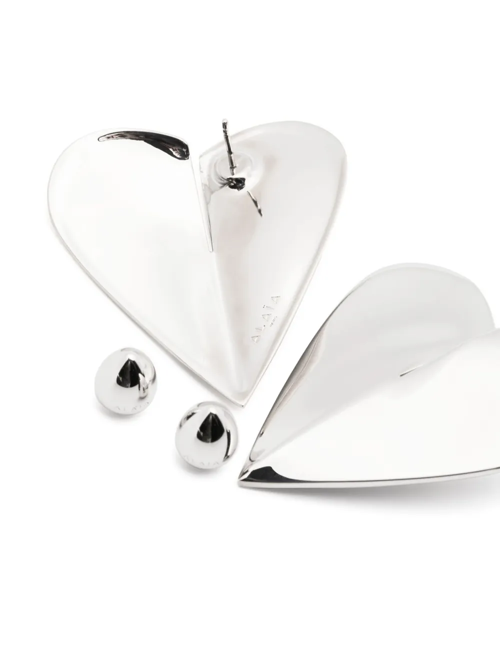 Image 2 of Alaïa Le Coeur polished earrings