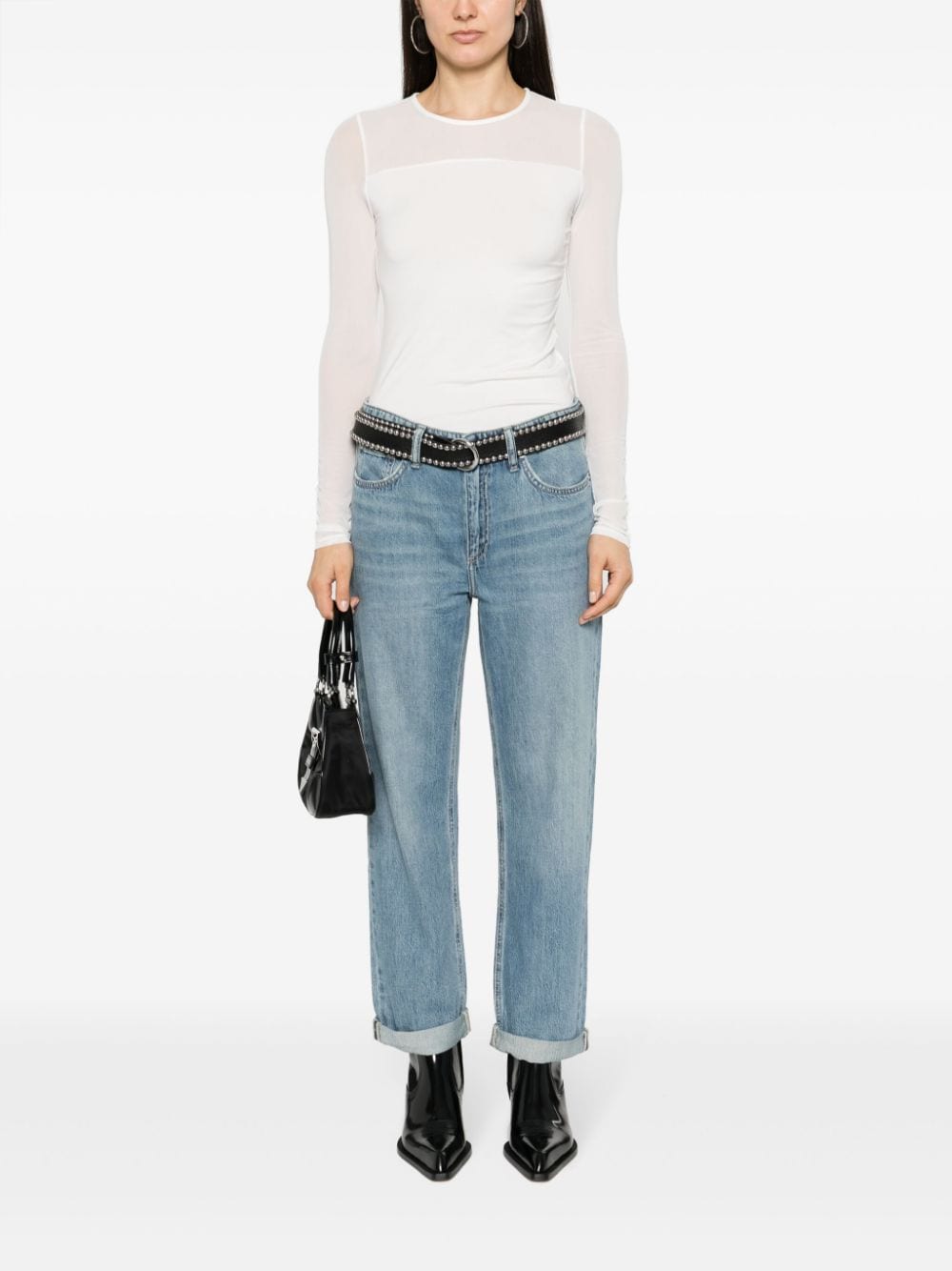 Shop Rag & Bone Panelled Long-sleeve Top In White