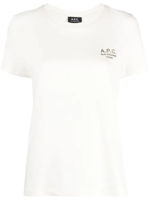 T-shirt en coton à logo brodé - A.P.C. - Modalova