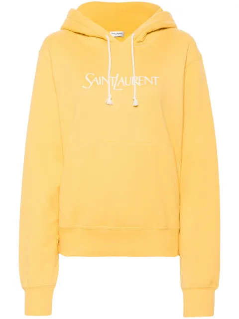 Saint Laurent logo-print cotton hoodie