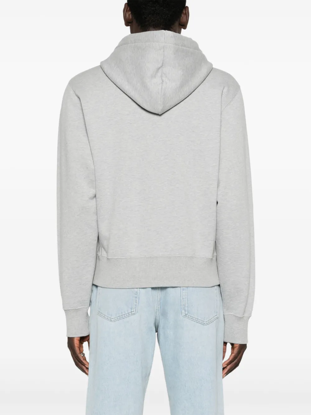 Saint Laurent Katoenen hoodie met Cassandre-borduurwerk Grijs