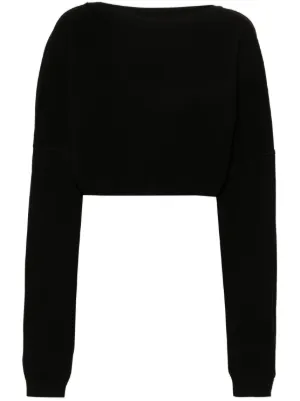Saint Laurent クロップド スウェットシャツ | ニュートラル | FARFETCH JP