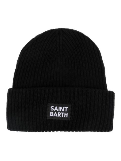 MC2 Saint Barth logo-patch knitted beanie Men