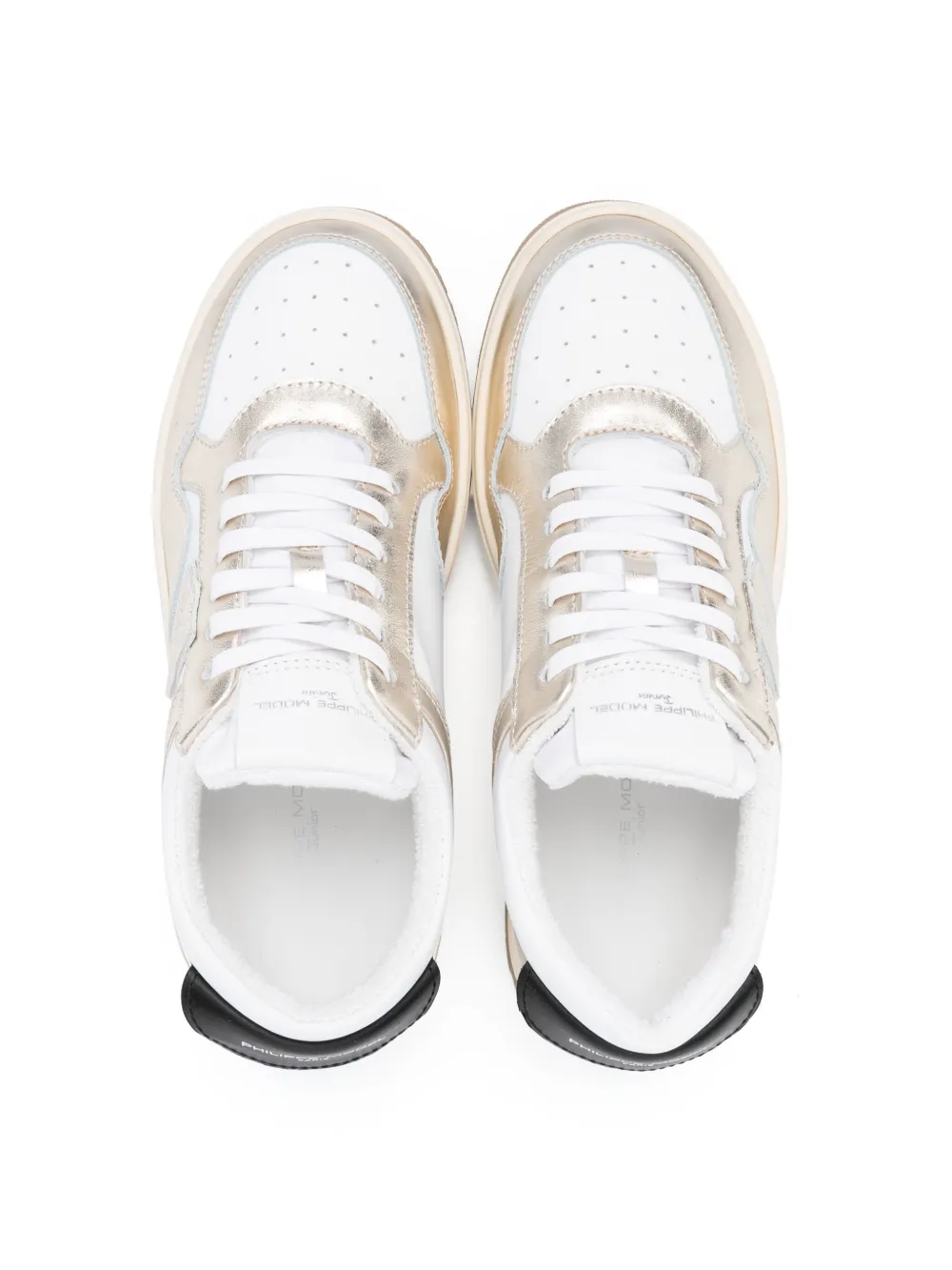 Philippe Model Logo-patch Laminated Sneakers In White