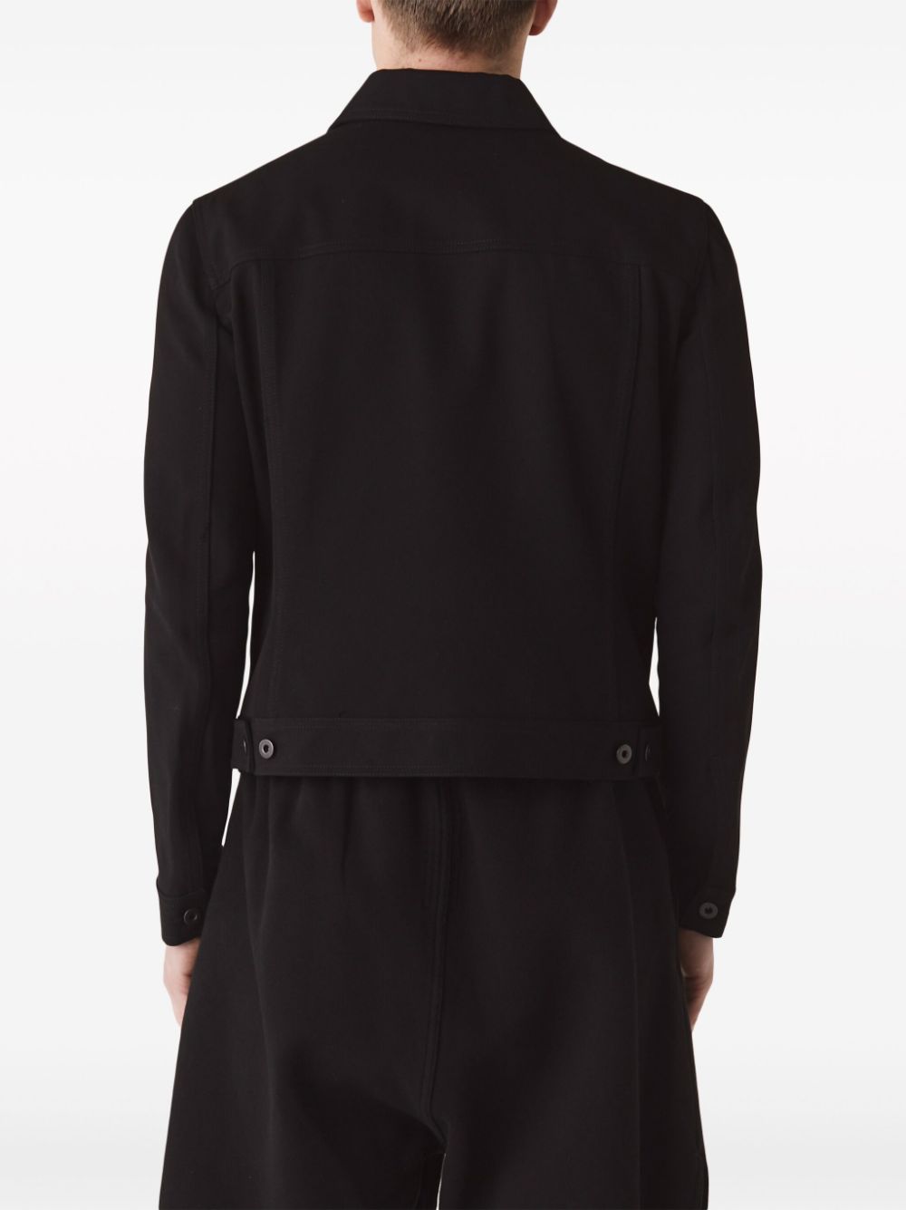 Shop Rick Owens Trucker Cotton Shirt Jacket In Schwarz