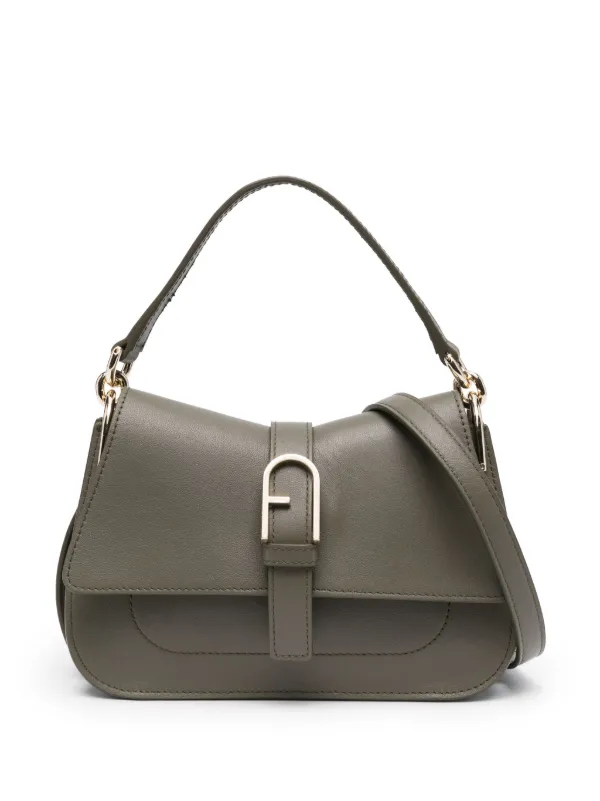 Furla Flow Leather Bag Green FARFETCH PH