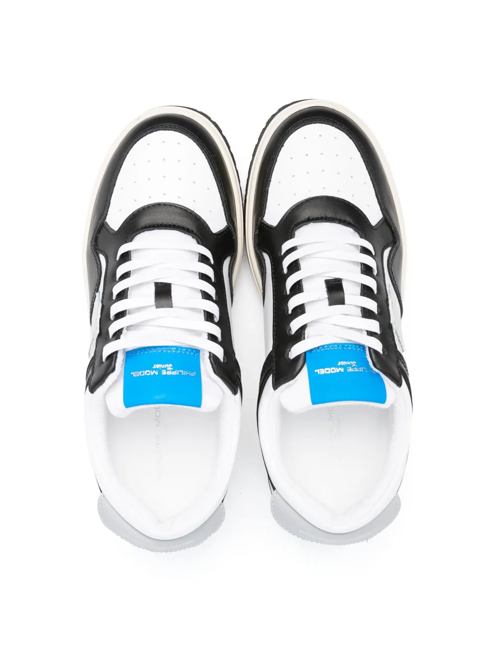 Shop Philippe Model Logo-patch Leather Sneakers In Black