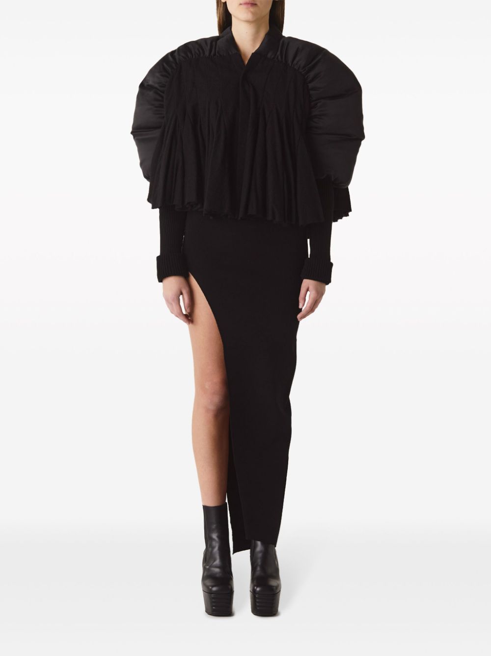 Rick Owens Duvetessa puffer cropped jacket - Zwart