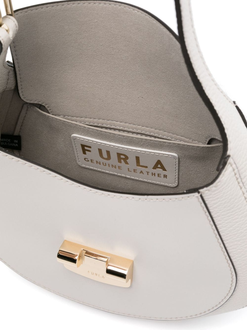 Furla Arch motif Grained Leather Bag Neutrals FARFETCH IE