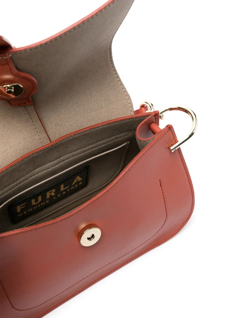 Furla Shopper met logoplakkaat Oranje