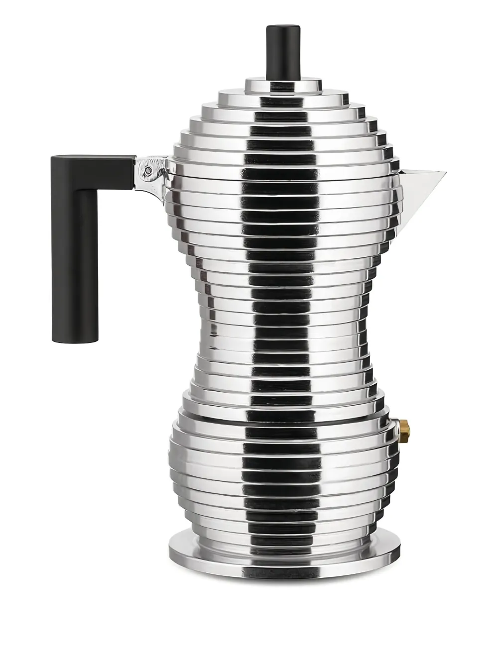 Alessi Layered Espresso Coffee Maker In Silver