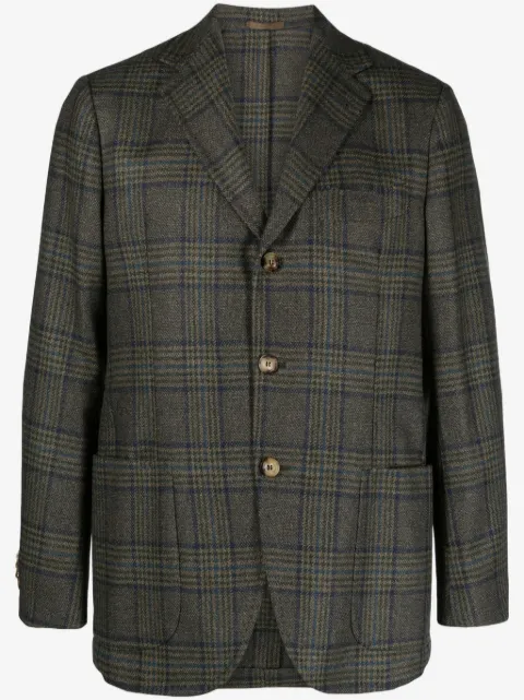 SARTORIO NAPOLI plaid-check wool blend blazer