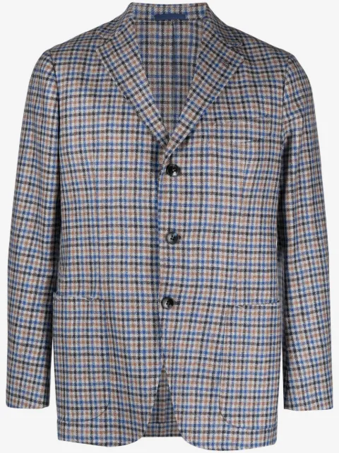 SARTORIO NAPOLI plaid-check single-breasted blazer