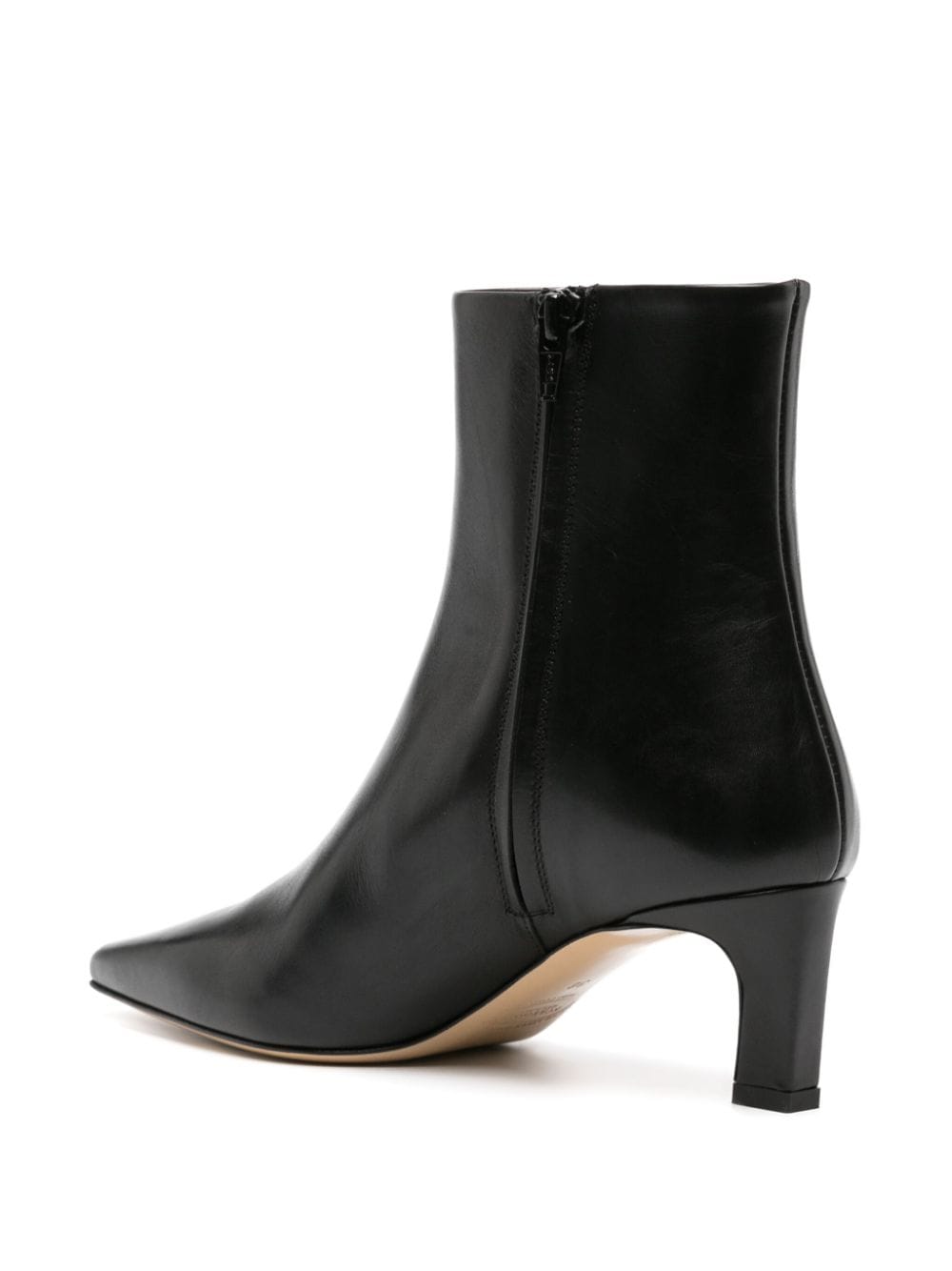 Shop Scarosso Kitty 50mm Leather Boots In Black