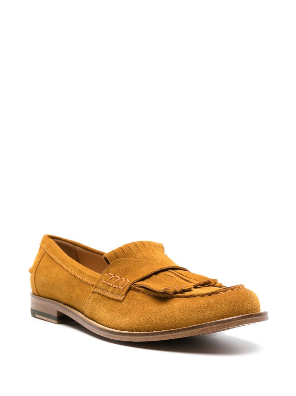 Shop Scarosso Bridget Suede Loafers In Neutrals