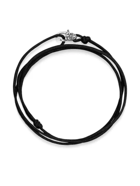 Nialaya Jewelry Fleur-de-Lis embossed cord bracelet