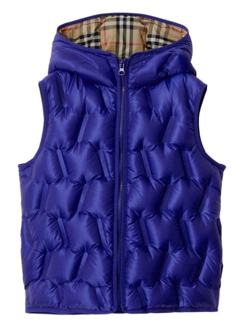 Burberry Kids gilet matelassé à capuche