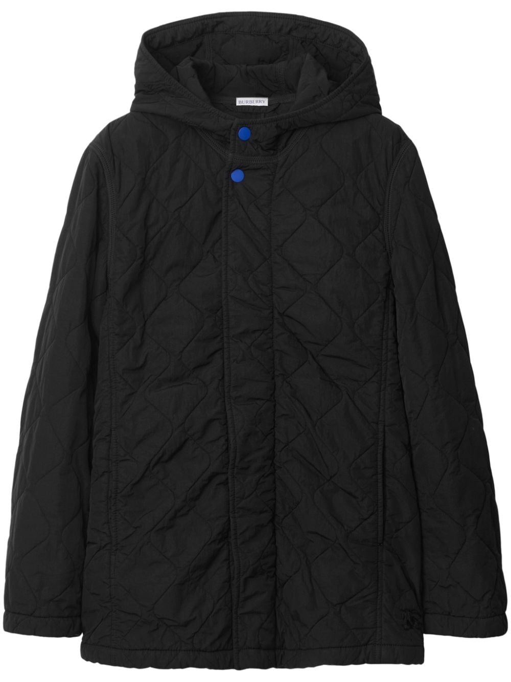 Burberry diamond-quilted hooded jackdet – Black