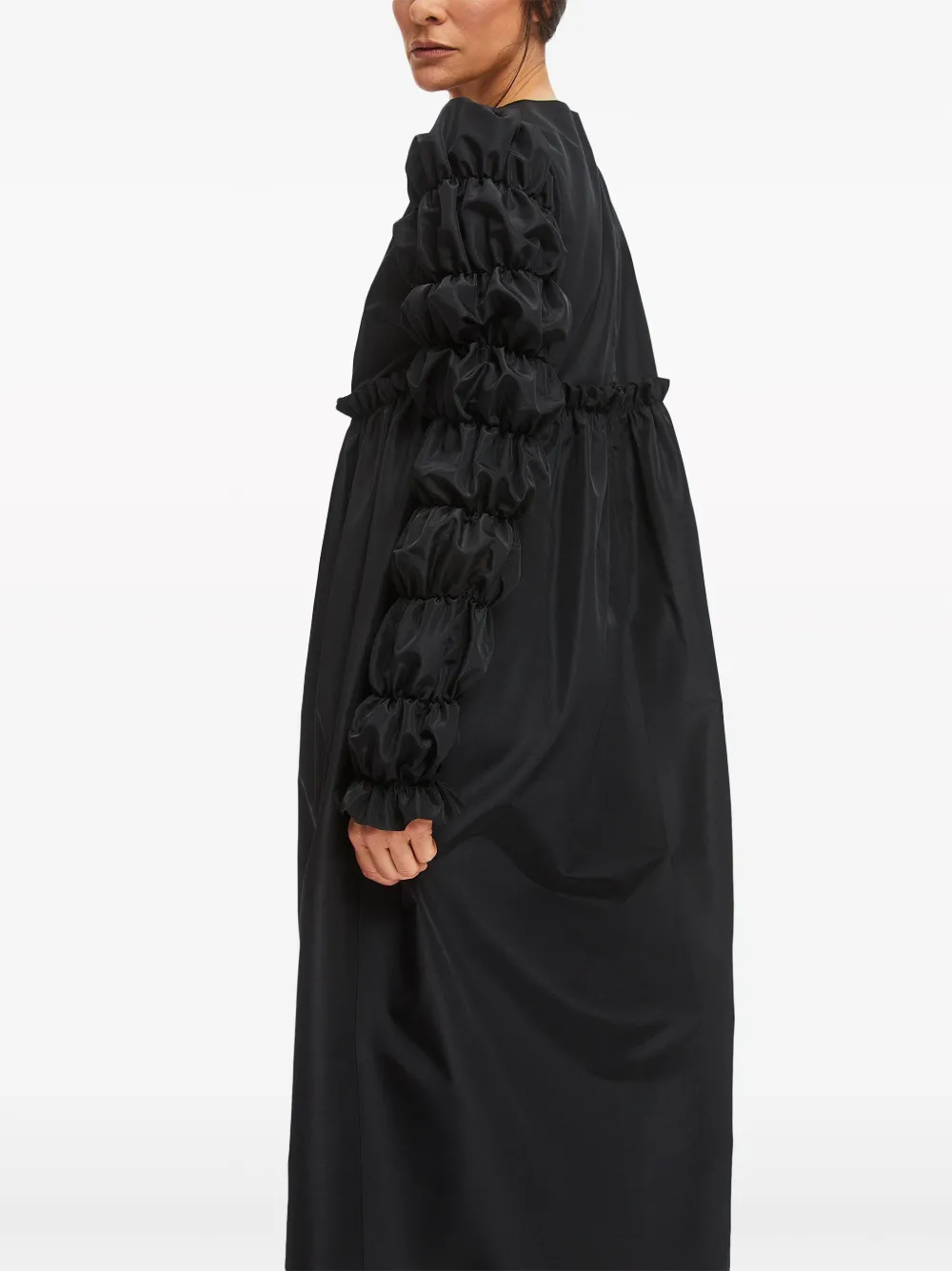 Sleeper I Like It Puff Panelled Midi Dress In Black