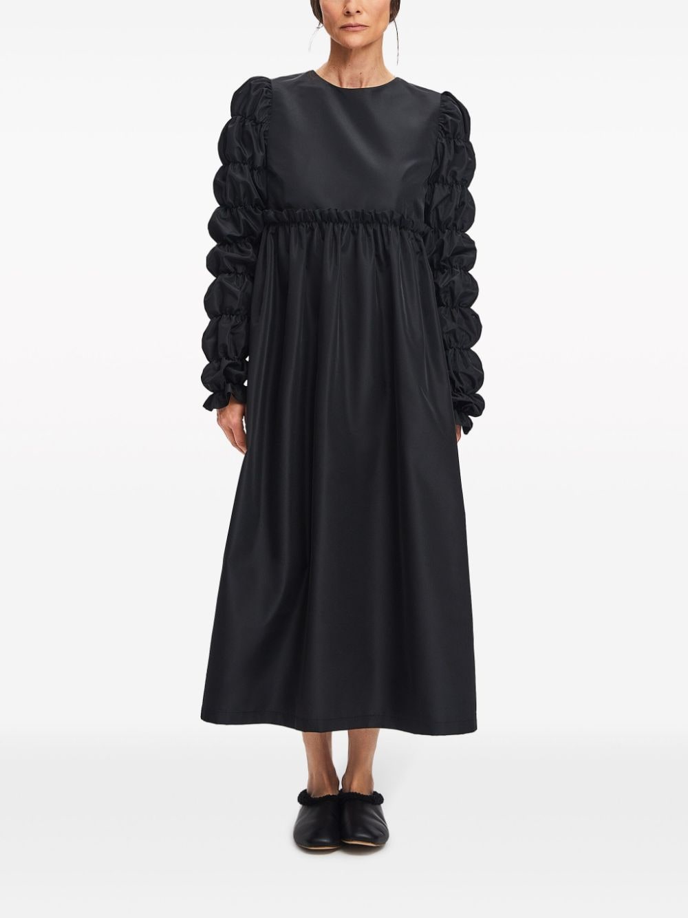 Sleeper I Like It Puff panelled midi dress - Zwart