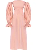 Sleeper Atlanta off-shoulder midi dress - Pink