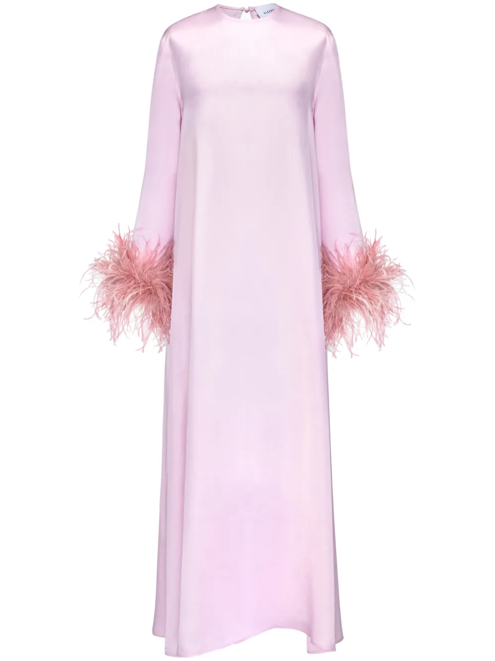 Sleeper Suzi detachable feather-cuffs maxi dress - Pink