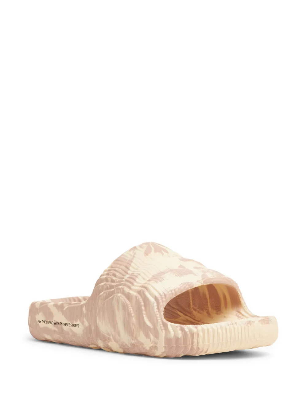 Adidas Adilette slippers met textuur - SAND STRATA/WONDER TAUPE/CORE BLACK