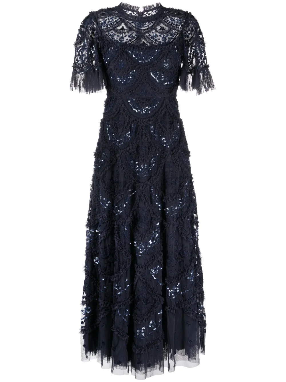 NEEDLE & THREAD CARMEN RUFFLE ANKLE GOWN