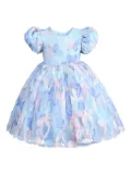 Mimi Tutu Daisy bow-detail flared dress - Blue